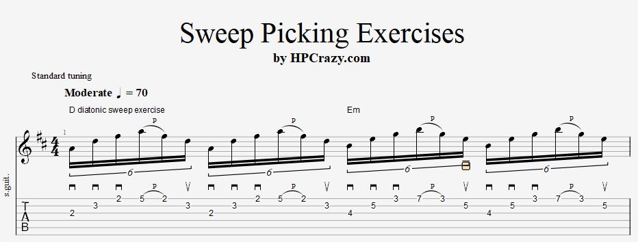 Sweep Picking Exercises