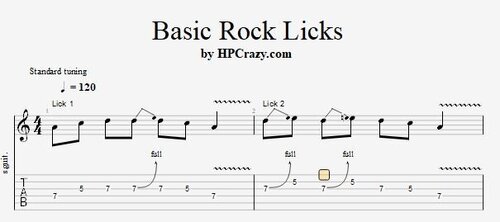 More information about "Basic Rock Guitar Licks - Tabs & 2 Backing Tracks"